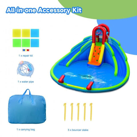 Costway Inflatable Bouncers Inflatable Waterslide Bounce House with Upgraded Handrail without Blower by Costway 781880243656 23159670 Inflatable Waterslide Bounce House Upgraded Handrail without Blower