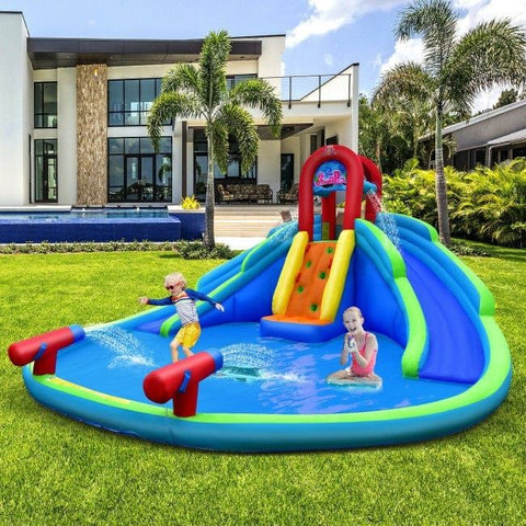 Costway Inflatable Bouncers Inflatable Waterslide Bounce House with Upgraded Handrail without Blower by Costway 781880243656 23159670 Inflatable Waterslide Bounce House Upgraded Handrail without Blower