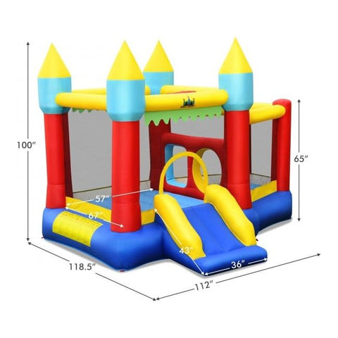 Costway Inflatable Bouncers Kid's Inflatable Bouncer with Jumping Area and 480W Blower by Costway