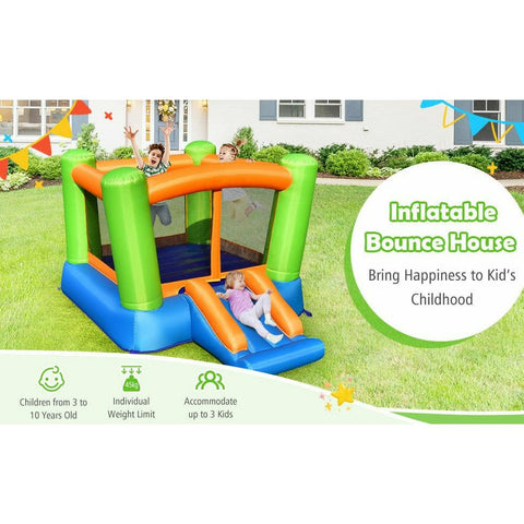 Costway Inflatable Bouncers Kids Inflatable Bounce House Without Blower for Indoor and Outdoor by Costway 781880256243 01694527 Kids Inflatable Bounce House Without Blower for Indoor and Outdoor