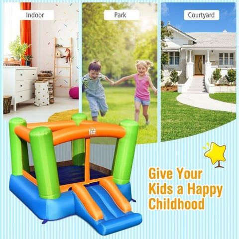 Costway Inflatable Bouncers Kids Inflatable Bounce House Without Blower for Indoor and Outdoor by Costway 781880256243 01694527 Kids Inflatable Bounce House Without Blower for Indoor and Outdoor