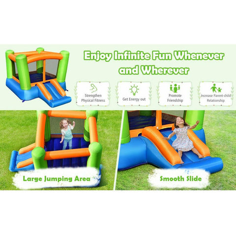 Costway Inflatable Bouncers Kids Inflatable Bounce House Without Blower for Indoor and Outdoor by Costway 781880256243 01694527 Kids Inflatable Bounce House Without Blower for Indoor and Outdoor