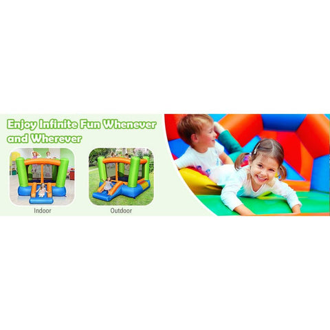 Costway Inflatable Bouncers Kids Inflatable Bounce House Without Blower for Indoor and Outdoor by Costway 781880256243 01694527 Kids Inflatable Bounce House Without Blower for Indoor and Outdoor