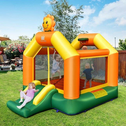 Costway Inflatable Bouncers Kids Inflatable Bounce Jumping Castle House with Slide without Blower by Costway 781880256229 10936247 Kids Inflatable Bounce Jumping Castle House with Slide without Blower 