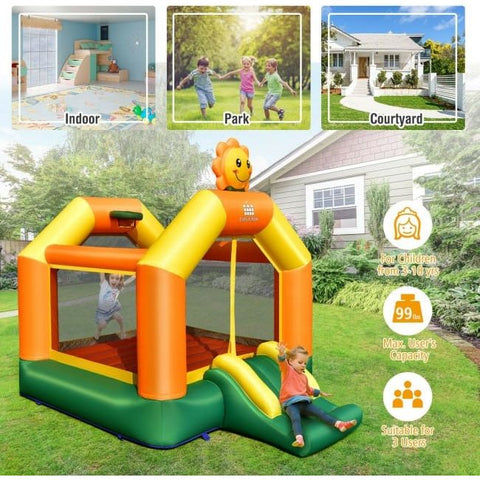 Costway Inflatable Bouncers Kids Inflatable Bounce Jumping Castle House with Slide without Blower by Costway 781880256229 10936247 Kids Inflatable Bounce Jumping Castle House with Slide without Blower 