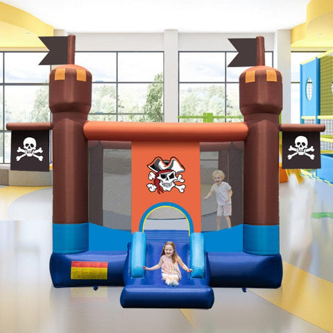 Costway Inflatable Bouncers Pirate-Themed Inflatable Bounce Castle with Large Jumping Area and 735W Blower by Costway 781880255376 34051698 Pirate-Themed Inflatable Bounce Castle Large Jumping Area 735W Blower 