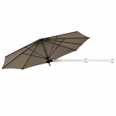 Costway Outdoor 8' Wall-Mounted Telescopic Folding Tilt Aluminum Sun Shade Umbrella by Costway 8' Wall-Mounted Telescopic Folding Tilt  Sun Shade Umbrella by Costway