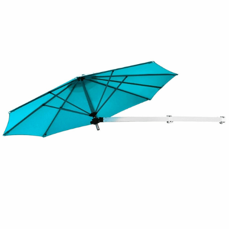 Costway Outdoor 8' Wall-Mounted Telescopic Folding Tilt Aluminum Sun Shade Umbrella by Costway 8' Wall-Mounted Telescopic Folding Tilt  Sun Shade Umbrella by Costway