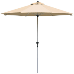 Costway Outdoor Beige 9' Patio Outdoor Market Umbrella with Aluminum Pole without Weight Base by Costway 781880210412 87945036 9' Patio Outdoor Umbrella Aluminum Pole without Weight Base by Costway