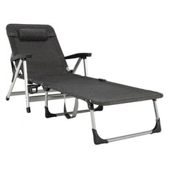 Beach Folding Chaise Lounge Recliner with 7 Adjustable Position by Costway