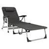 Image of Costway Outdoor Chairs Beach Folding Chaise Lounge Recliner with 7 Adjustable Position by Costway