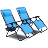 Image of 2 Pcs Folding Lounge Chair with Zero Gravity by Costway SKU# 87142509