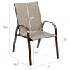 Image of Costway Outdoor Furniture 2 Pcs Patio Chairs Outdoor Dining Chair with Armrest by Costway