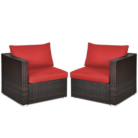 Costway Outdoor Furniture 2 PCS Patio Rattan Sectional Conversation Sofa Set by Costway 2 PCS Patio Rattan Sectional Conversation Sofa Set by Costway 86547092