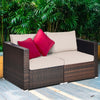 Image of Costway Outdoor Furniture 2 PCS Patio Rattan Sectional Conversation Sofa Set by Costway 2 PCS Patio Rattan Sectional Conversation Sofa Set by Costway 86547092