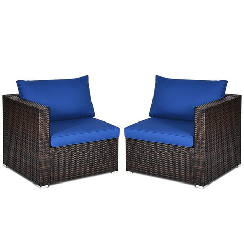 Costway Outdoor Furniture 2 PCS Patio Rattan Sectional Conversation Sofa Set by Costway 2 PCS Patio Rattan Sectional Conversation Sofa Set by Costway 86547092