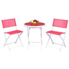 Image of 3 Pcs Folding Garden Patio Table Chairs Set by Costway