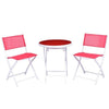 Image of 3 Pcs Folding Garden Patio Table Chairs Set by Costway