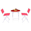 Image of 3 Pcs Folding Garden Patio Table Chairs Set by Costway