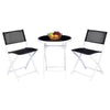 Image of 3 Pcs Folding Garden Patio Table Chairs Set by Costway