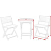 Image of 3 Pcs Folding Garden Patio Table Chairs Set by Costway