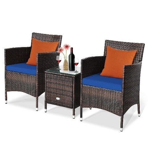 Costway Outdoor Furniture 3 Pcs Patio Furniture Set Outdoor Wicker Rattan Set By Costway 3 Pcs Patio Furniture Set Outdoor Wicker Rattan Set Costway 03548729