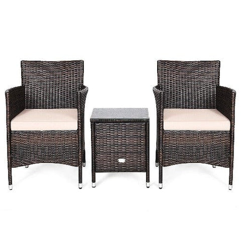 Costway Outdoor Furniture 3 Pcs Patio Furniture Set Outdoor Wicker Rattan Set By Costway 3 Pcs Patio Furniture Set Outdoor Wicker Rattan Set Costway 03548729