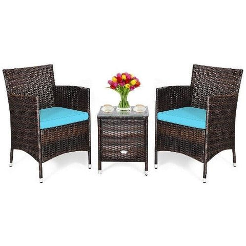 Costway Outdoor Furniture 3 Pcs Patio Furniture Set Outdoor Wicker Rattan Set By Costway 3 Pcs Patio Furniture Set Outdoor Wicker Rattan Set Costway 03548729