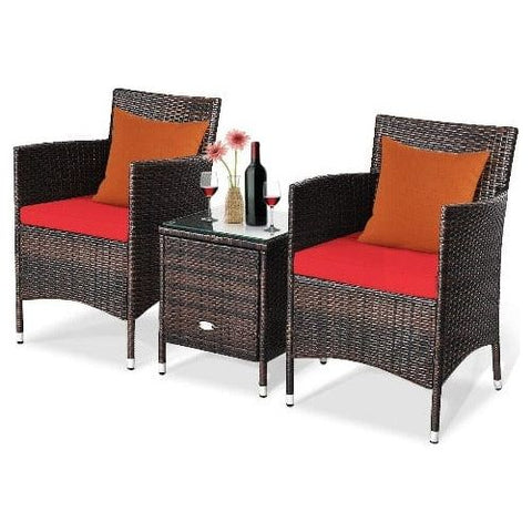 Costway Outdoor Furniture 3 Pcs Patio Furniture Set Outdoor Wicker Rattan Set By Costway 3 Pcs Patio Furniture Set Outdoor Wicker Rattan Set Costway 03548729