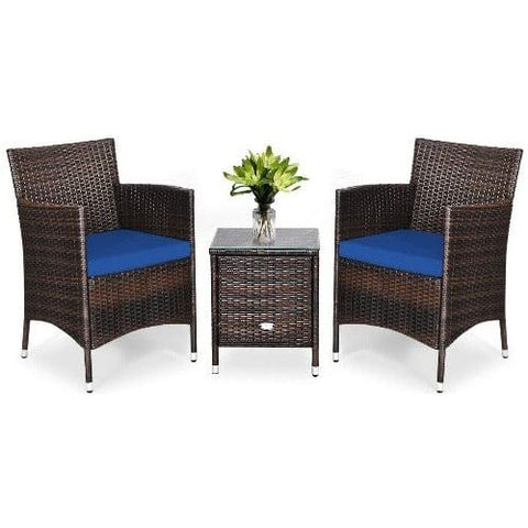 Costway Outdoor Furniture 3 Pcs Patio Furniture Set Outdoor Wicker Rattan Set By Costway 3 Pcs Patio Furniture Set Outdoor Wicker Rattan Set Costway 03548729