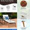 Image of Costway Outdoor Furniture 3 Pcs Portable Patio Cushioned Rattan Lounge Chair Set with Folding Table by Costway