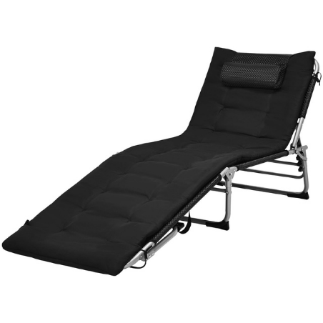 Costway Outdoor Furniture 4-Fold Oversize Padded Folding Lounge Chair with Removable Soft Mattress by Costway 781880212768 96325708 4-Fold Oversize Padded Folding Lounge Chair Removable Mattress Costway