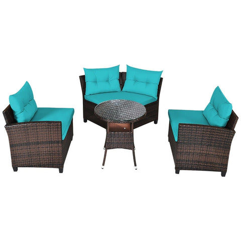 Costway Outdoor Furniture 4 Pcs Furniture Patio Set Outdoor Wicker Sofa Set by Costway 4 Pcs Furniture Patio Set Outdoor Wicker Sofa Set by Costway 21935806