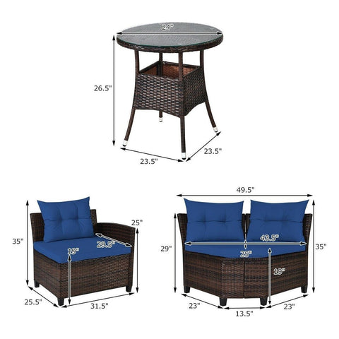 Costway Outdoor Furniture 4 Pcs Furniture Patio Set Outdoor Wicker Sofa Set by Costway 4 Pcs Furniture Patio Set Outdoor Wicker Sofa Set by Costway 21935806