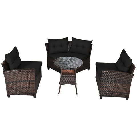 Costway Outdoor Furniture 4 Pcs Furniture Patio Set Outdoor Wicker Sofa Set by Costway 4 Pcs Furniture Patio Set Outdoor Wicker Sofa Set by Costway 21935806