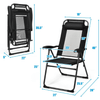 Image of Costway Outdoor Furniture 4 Pcs Patio Garden Adjustable Reclining Folding Chairs with Headrest by Costway