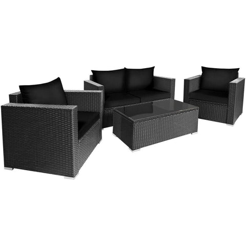 Costway Outdoor Furniture 4 Pcs Patio Rattan Cushioned Furniture Set by Costway 4 Pcs Patio Rattan Cushioned Furniture Set by Costway SKU# 69184750