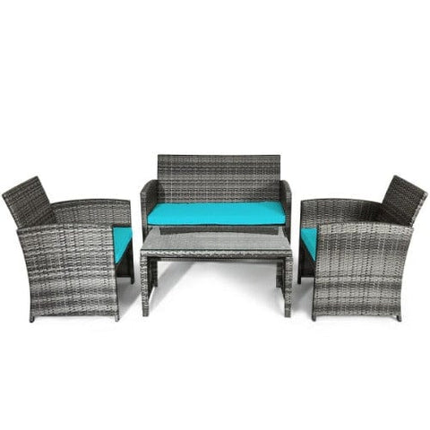 Costway Outdoor Furniture 4 PCS Patio Rattan Furniture Set by Costway 4 PCS Patio Rattan Furniture Set by Costway SKU# 13890462