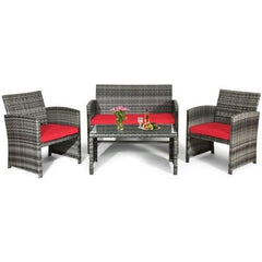 Costway Outdoor Furniture 4 PCS Patio Rattan Furniture Set by Costway 4 PCS Patio Rattan Furniture Set by Costway SKU# 13890462