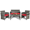 Image of Costway Outdoor Furniture 4 PCS Patio Rattan Furniture Set by Costway 4 PCS Patio Rattan Furniture Set by Costway SKU# 13890462