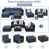 Image of Costway Outdoor Furniture 5 Pcs Patio Rattan Sectional Furniture Set with Cushions and Coffee Table By Costway 5 Pcs Patio Rattan Sectional Furniture Cushions Coffee Table Costway