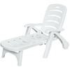 Image of Costway Outdoor Furniture 5 Position Adjustable Folding Lounger Chaise Chair on Wheels by Costway