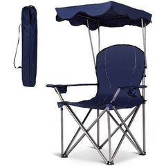 Portable Folding Beach Canopy Chair with Cup Holders SKU: 89062375