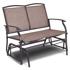 Costway Outdoor Furniture Brown Iron Patio Rocking Chair for Outdoor Backyard and Lawn by Costway 13945780