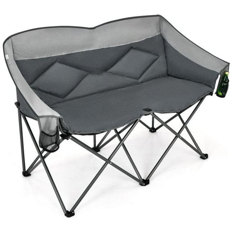 Costway Outdoor Furniture Folding Camping Chair with Bags and Padded Backrest by Costway