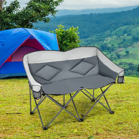 Costway Outdoor Furniture Folding Camping Chair with Bags and Padded Backrest by Costway 80761942