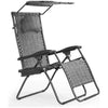 Image of Folding Recliner Lounge Chair with Shade Canopy Cup Holder  SKU: 19826035