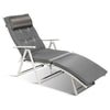 Image of Costway Outdoor Furniture Gray Outdoor Lightweight Folding Chaise Lounge Chair by Costway 42089713-G Outdoor Lightweight Folding Chaise Lounge Chair by Costway SKU 42089713