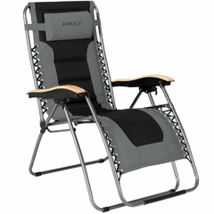 Oversize Folding Adjustable Padded Zero Gravity Lounge Chair by Costway