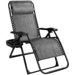 Oversize Lounge Chair with Cup Holder of Heavy Duty for outdoor by Costway SKU# 95263081